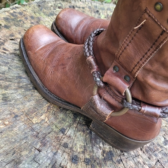 Vintage 90s Pull-On Slouch Boots/Steampunk Boots - Picture 4 of 9